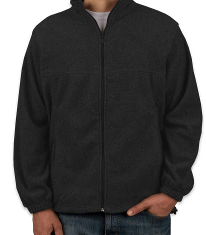 Harriton Full Zip Fleece Jacket - Black