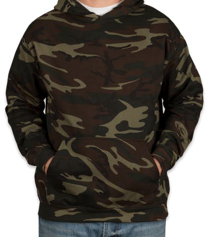 Code 5 Camo Pullover Hoodie - Green Woodland