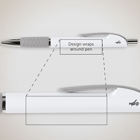 BIC Image Grip Pen (black ink) - White / Grey
