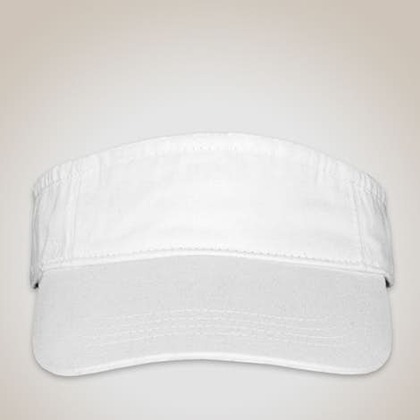 Valucap Bio-Washed Visor - White