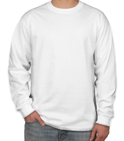 Hanes Beefy-T Long Sleeve - White
