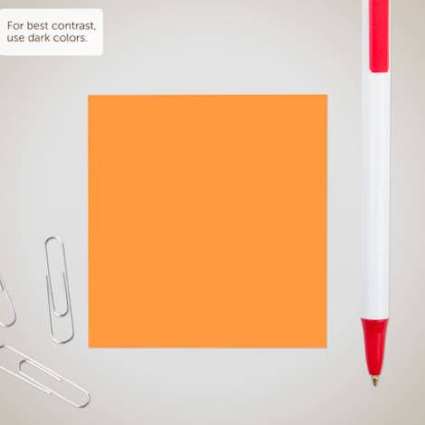 Neon - 3M Post-it® Note- 2.75" x 3" - 50 sheets/pad - Neon Orange
