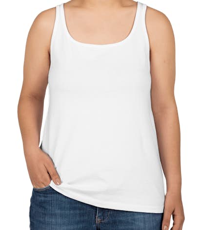 Bella Ladies Jersey Tank - White
