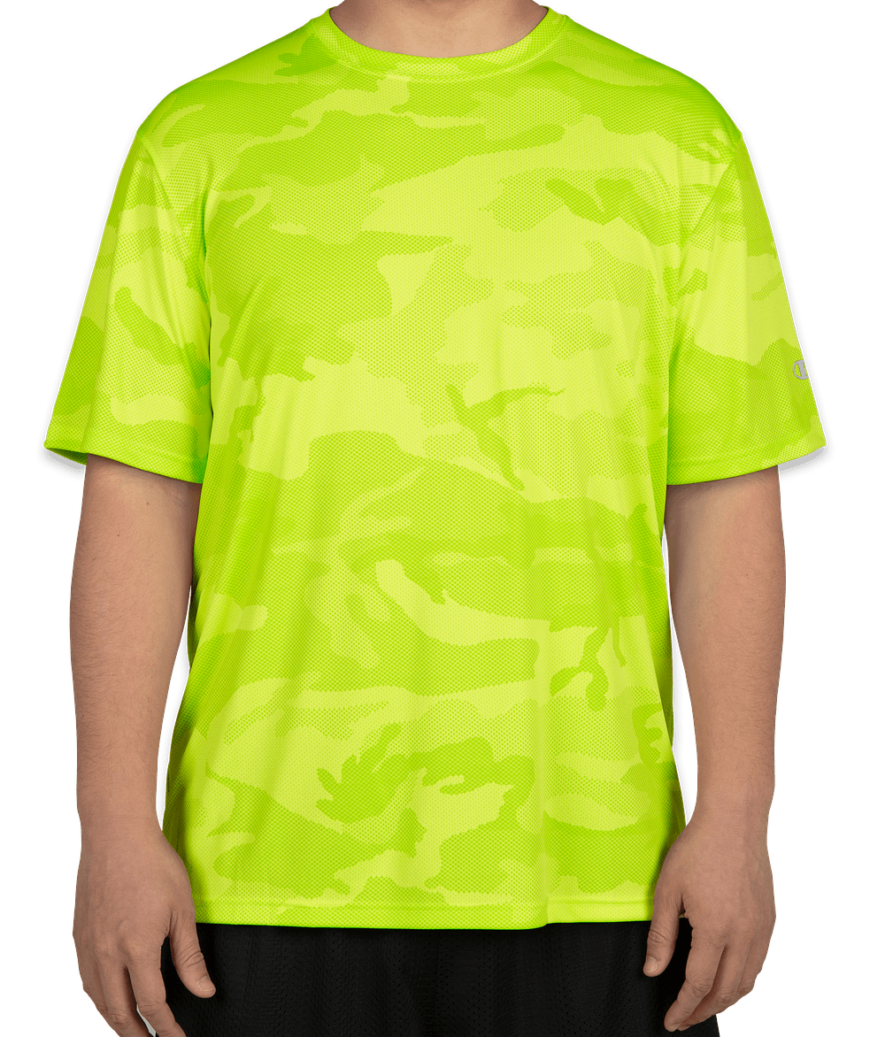camo champion performance shirt tanks sleeves short customink custom athletic wear