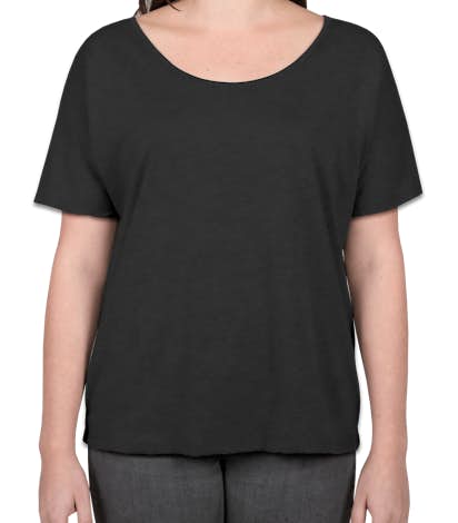 Bella Ladies Tri-Blend Flowy T-shirt - Charcoal Black Tri-Blend