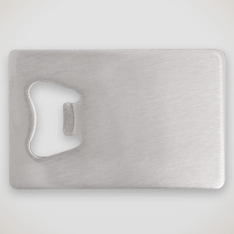 Stainless Steel Credit Card Size Bottle Opener - Silver