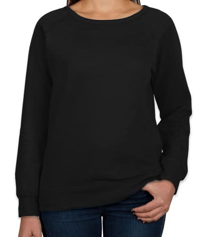 Independent Trading Juniors Lightweight Crewneck Sweatshirt - Black