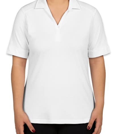 Port Authority Ladies Silk Touch Interlock Jersey Polo - White