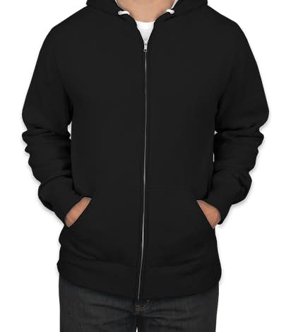 Independent Trading Lightweight Zip Hoodie - Black