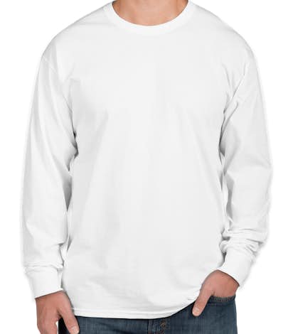 Canada - Fruit of the Loom 100% Cotton Long Sleeve T-shirt - White