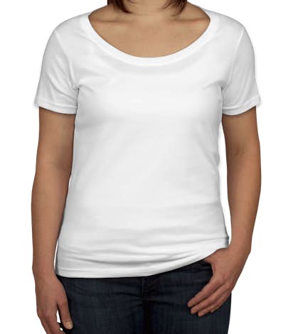 Anvil Ladies Lightweight Scoop Neck T-shirt - White