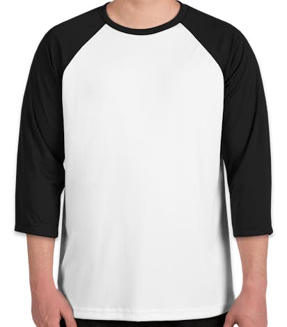 All Sport Performance Baseball Raglan - White / Black