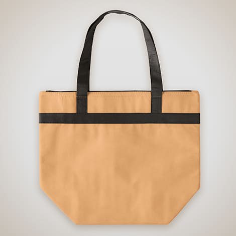 Basic Zippered Insulated Grocery Tote - Natural