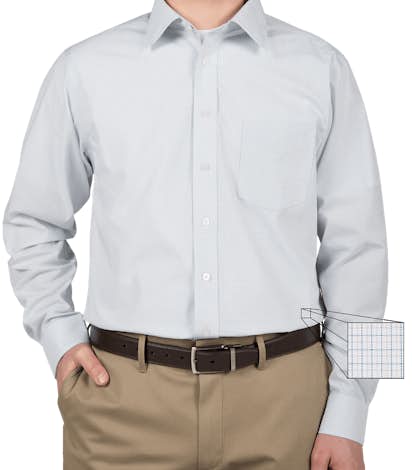Devon & Jones Tattersall Dress Shirt - White / Silver / Slate