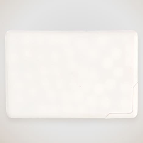 Plastic Rectangle Mint Card - White