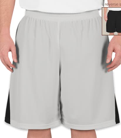 Teamwork Turnaround Reversible Basketball Shorts - Silver / Black