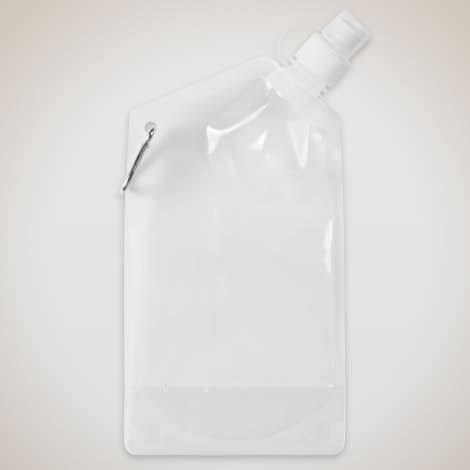 20 oz. Water Bag with Mini-Carabiner - Clear