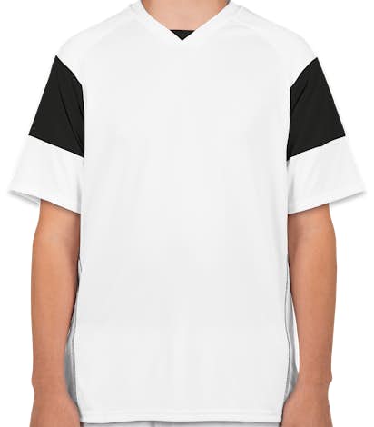 High Five Mundo Performance Soccer Jersey - White / Black / White