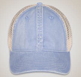 Comfort Colors Trucker Hat - Color: Washed Denim / Ivory