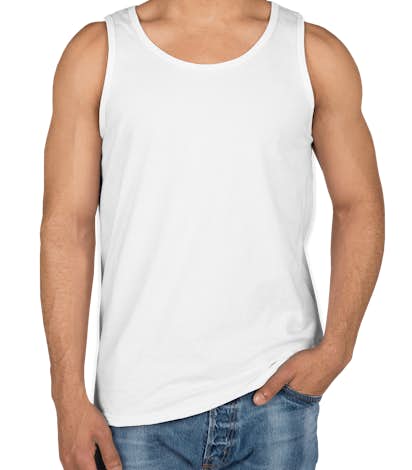 Anvil Jersey Tank - White