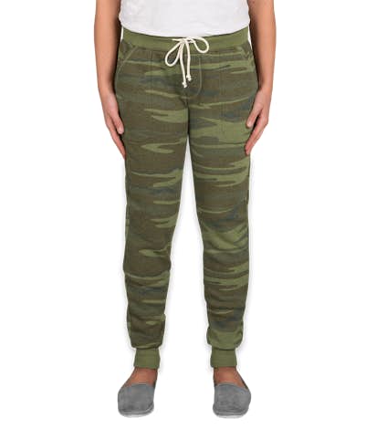 Alternative Apparel Juniors Camo Jogger Sweatpants - Camo