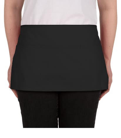Stain Release Waist Apron - Embroidered - Black