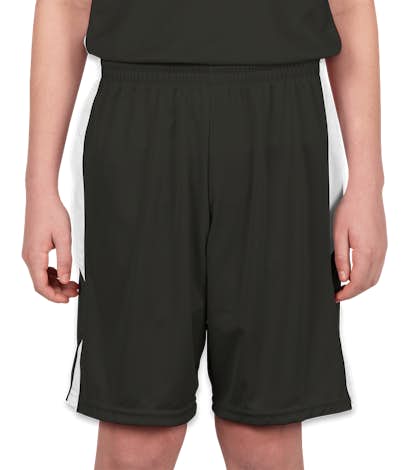 Augusta Youth Colorblock Basketball Shorts - Slate / White