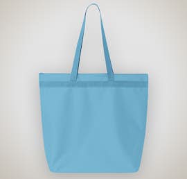 Large Recycled Poly Zippered Tote - Color: Turquoise
