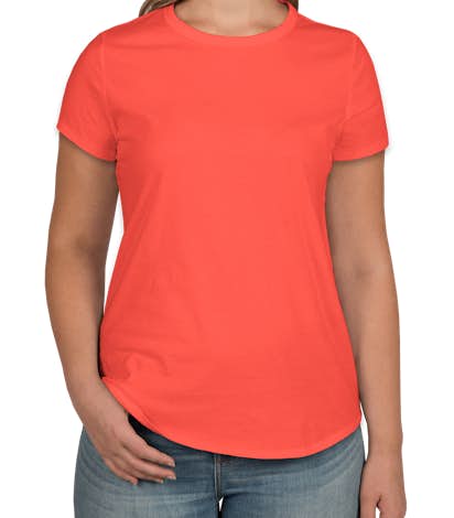 GAP Ladies Vintage Wash Crewneck with Curved Hem - Hula Red