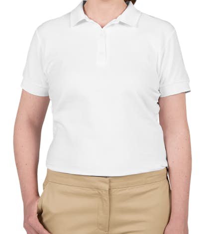 Canada - Gildan Ladies Double Pique Polo - White