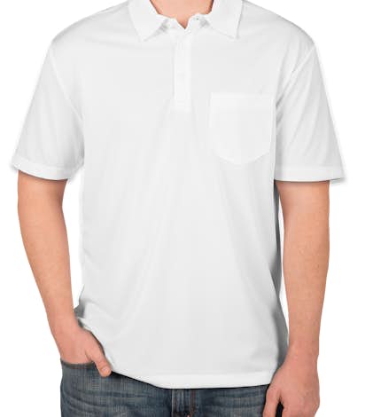 Port Authority Silk Touch Performance Pocket Polo - White