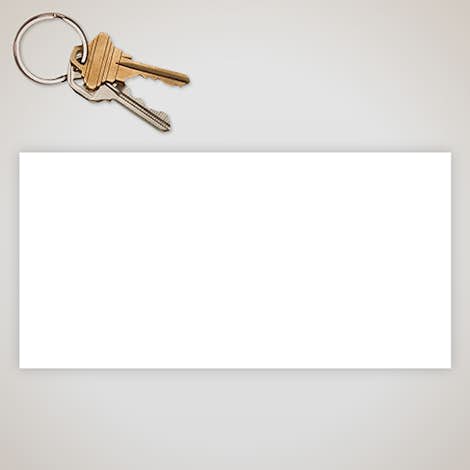 7.5 in. x 3.75 in. Rectangular Bumper Sticker - White