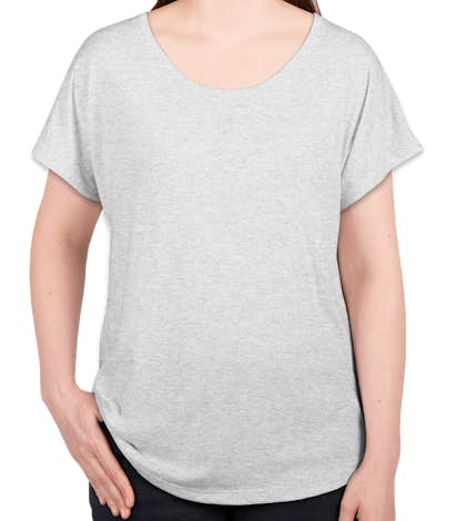 Next Level Ladies Tri-Blend Dolman T-shirt - Heather White