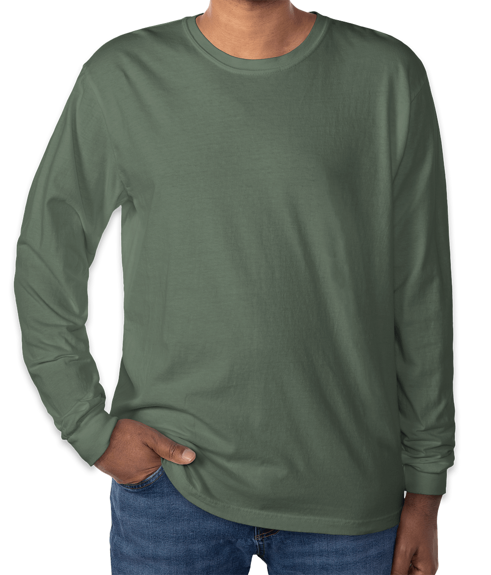 Custom Comfort Colors 100% Cotton Long Sleeve Shirt ...