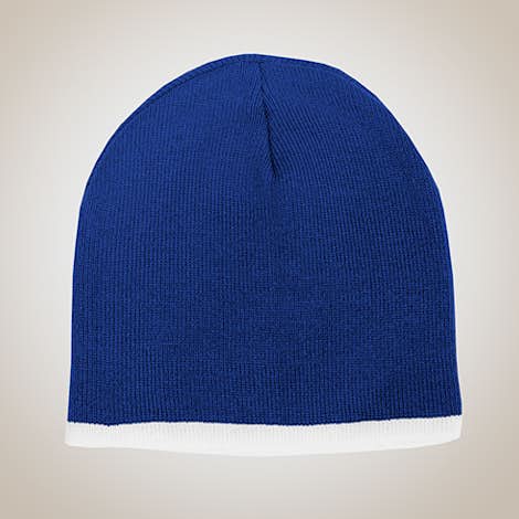 Sportsman Bottom Stripe Knit Hat - Royal / White