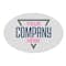 6 in. x 4 in. Oval Static Stick Window Cling