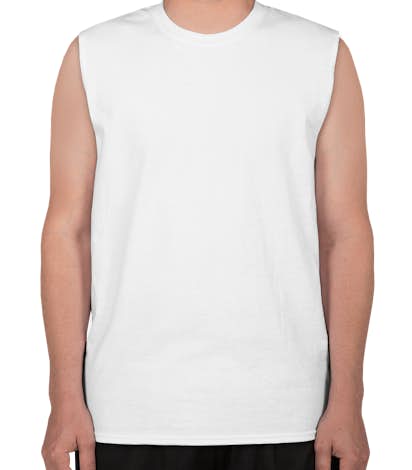 Gildan Ultra Cotton Muscle Tank - White