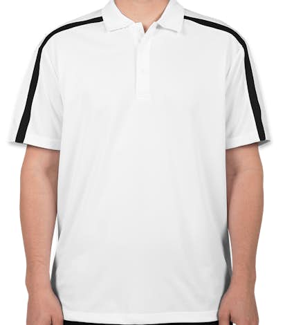 Port Authority Silk Touch Colorblock Performance Polo - White / Black