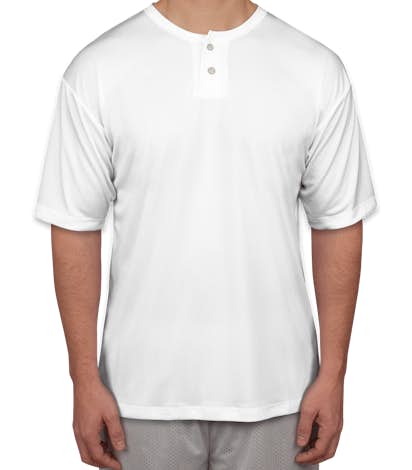 Badger B-Dry Performance Baseball Henley - White