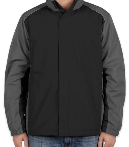 Core 365 Colorblock Fleece Lined All-Season Jacket - Black / Carbon