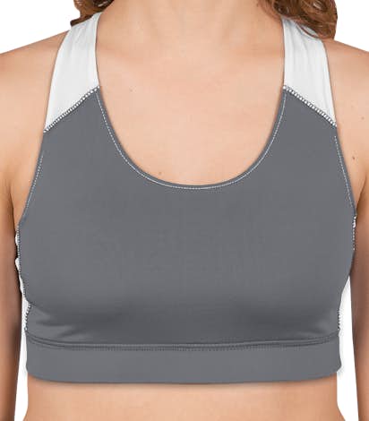 Augusta Ladies All Sport Performance Sports Bra - Graphite / White