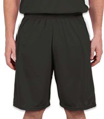 Augusta Colorblock Basketball Shorts - Slate / White