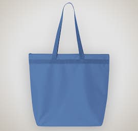 Large Recycled Poly Zippered Tote - Color: Royal