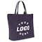Large Wide 100% Cotton Canvas Zippered Tote
