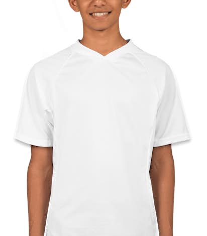 Augusta Youth Colorblock Performance Soccer Jersey - White