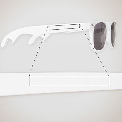 Malibu Bottle Opener Sunglasses - White