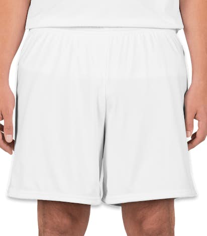 High Five Contrast Performance Soccer Shorts - White / White