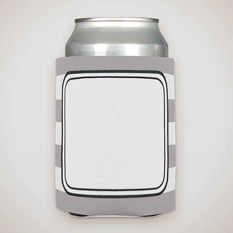 Stripe Foldable Can Cooler - Grey / White