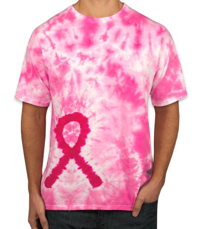 Dyenomite Charity Ribbon Tie-Dye T-shirt - Pink