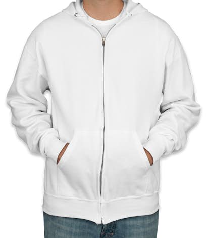 Jerzees Nublend® 50/50 Zip Hoodie - White